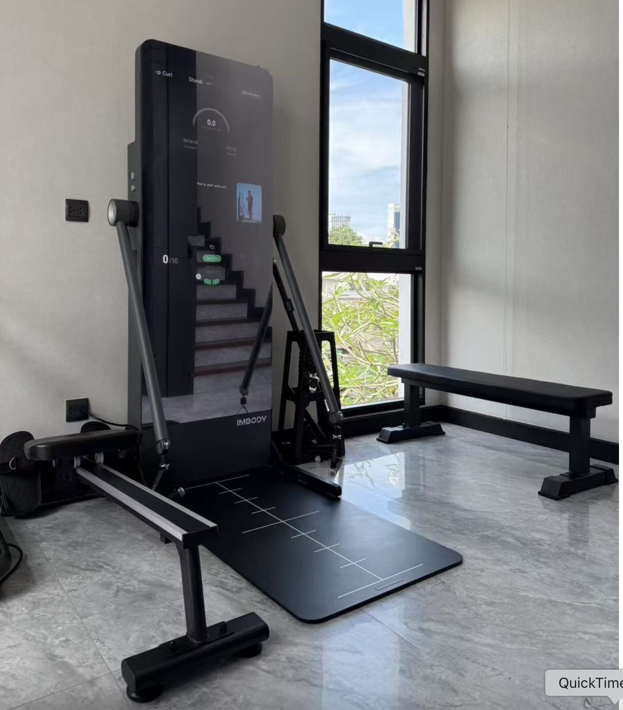 Installed EMS training system in a premium wellness space